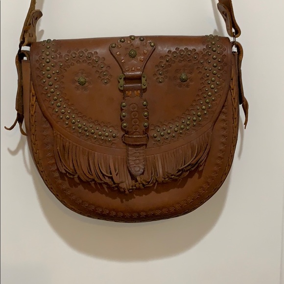 Vintage boho leather bag